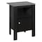 Monarch Specialties Accent Table - Black / Grey Top Night Stand With Storage I 2134 - alternate 1